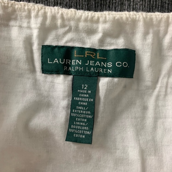 Lauren Ralph Lauren Jeans Co Boho Eyelet Midi Skirt A-line Cotton White Size 12 - Picture 8 of 10